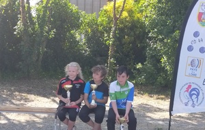 Vice-champion Triplette Minime 2022 - Steffy, Lorik nord et Clément Blain